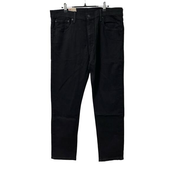 Levis 508 Tapered Leg Jeans Men's 36x30 Black Zip Fly Classic Dark Wash NEW - Picture 1 of 9